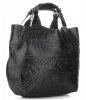Bőr táska shopper bag Genuine Leather palackzöld K216
